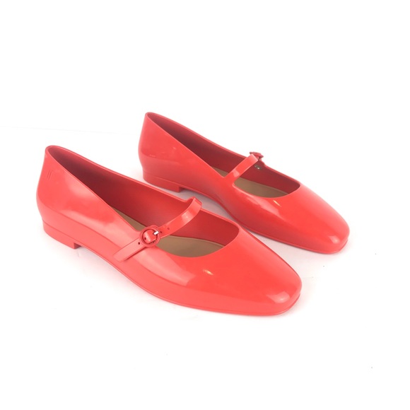 orange mary jane shoes